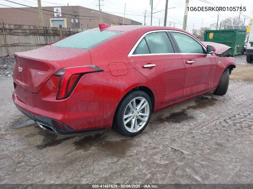 2024 Cadillac Ct4 Luxury VIN: 1G6DE5RK0R0105755 Lot: 41457629