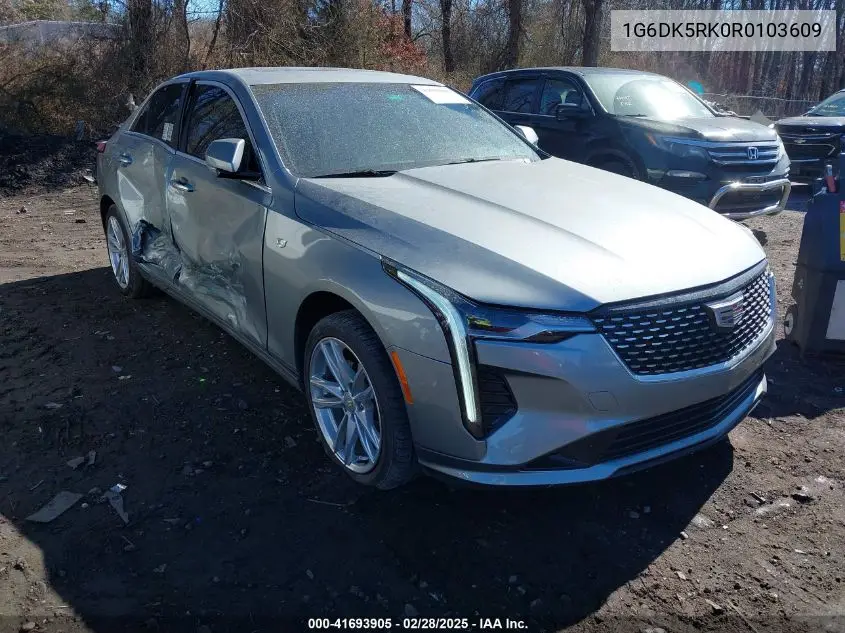 2024 Cadillac Ct4 Luxury VIN: 1G6DK5RK0R0103609 Lot: 41693905