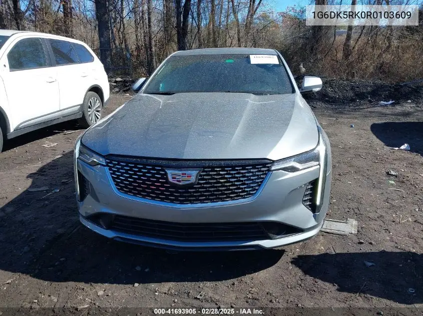 2024 Cadillac Ct4 Luxury VIN: 1G6DK5RK0R0103609 Lot: 41693905