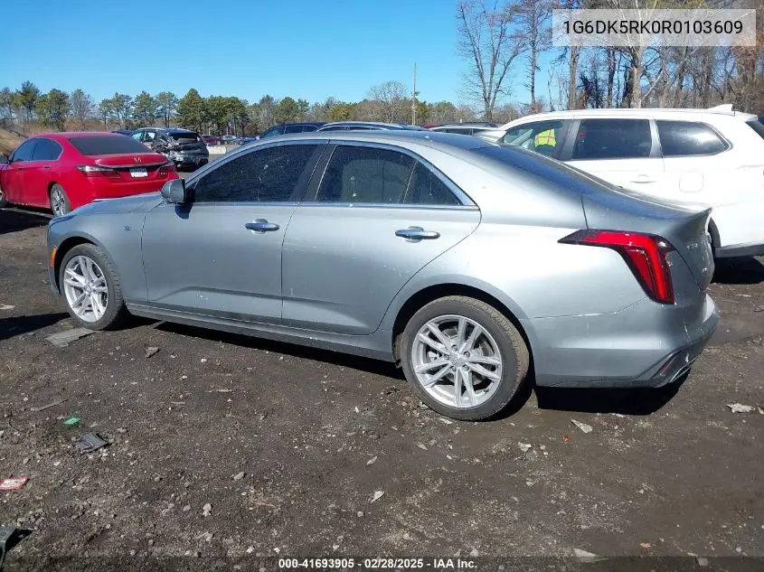 2024 Cadillac Ct4 Luxury VIN: 1G6DK5RK0R0103609 Lot: 41693905