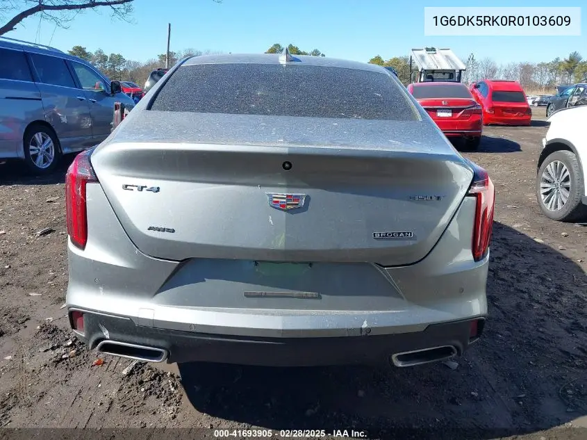 2024 Cadillac Ct4 Luxury VIN: 1G6DK5RK0R0103609 Lot: 41693905