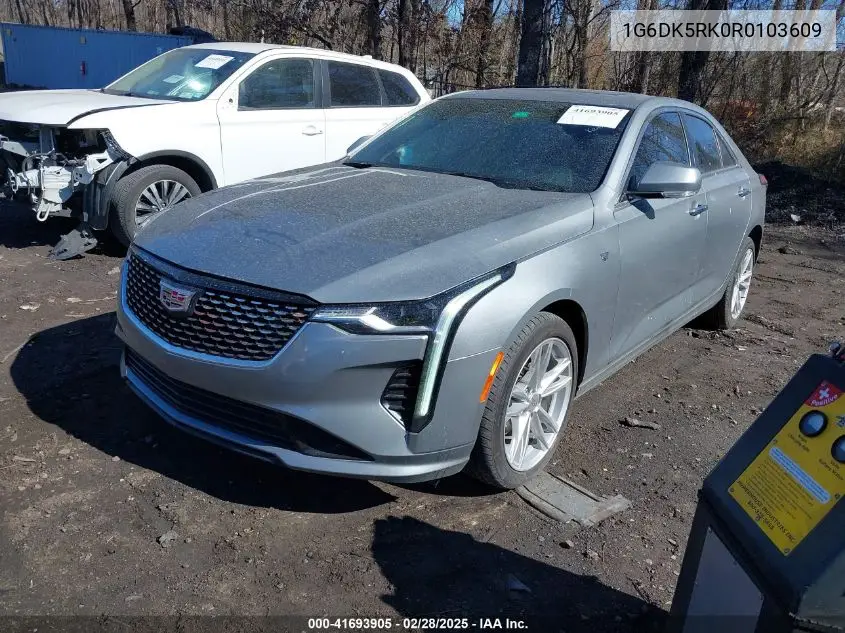2024 Cadillac Ct4 Luxury VIN: 1G6DK5RK0R0103609 Lot: 41693905