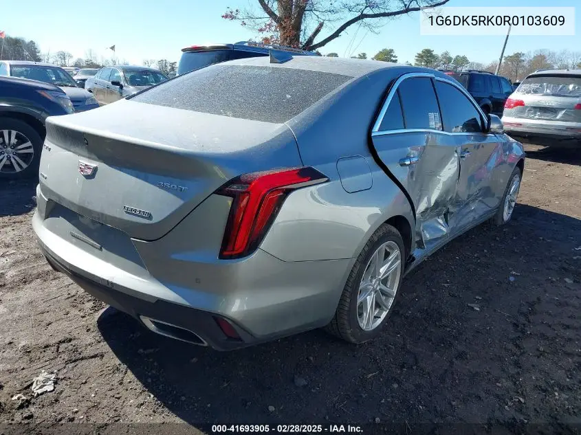 2024 Cadillac Ct4 Luxury VIN: 1G6DK5RK0R0103609 Lot: 41693905