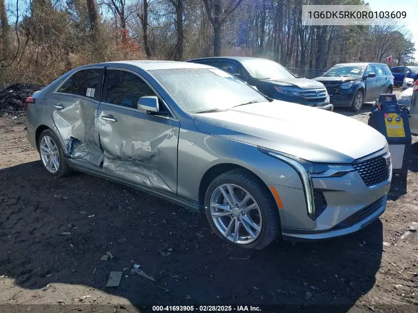 2024 Cadillac Ct4 Luxury VIN: 1G6DK5RK0R0103609 Lot: 41693905