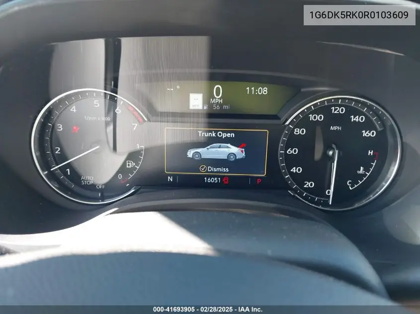 2024 Cadillac Ct4 Luxury VIN: 1G6DK5RK0R0103609 Lot: 41693905