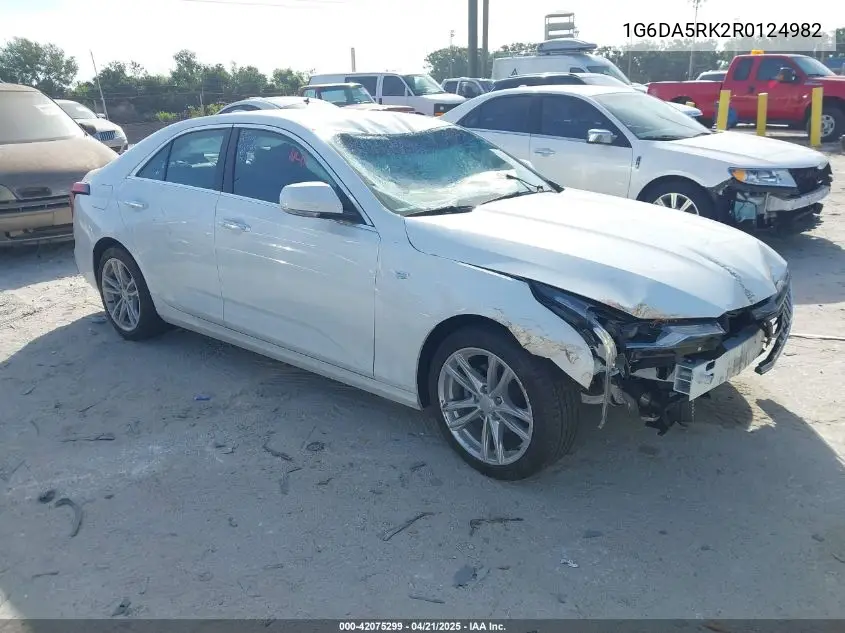 2024 Cadillac Ct4 Luxury VIN: 1G6DA5RK2R0124982 Lot: 42075299