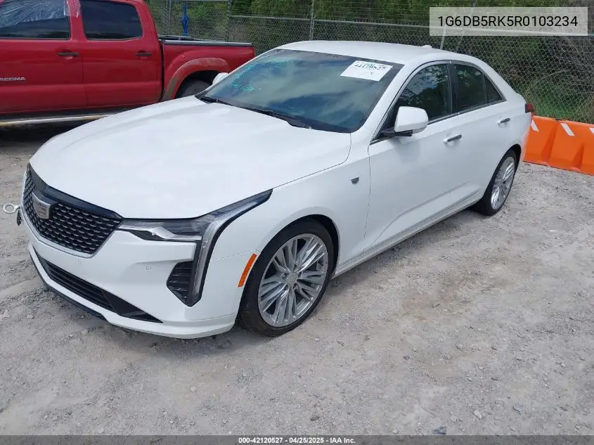 2024 Cadillac Ct4 Premium Luxury VIN: 1G6DB5RK5R0103234 Lot: 42120527