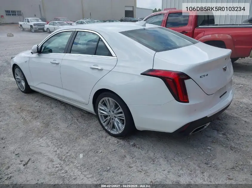 2024 Cadillac Ct4 Premium Luxury VIN: 1G6DB5RK5R0103234 Lot: 42120527