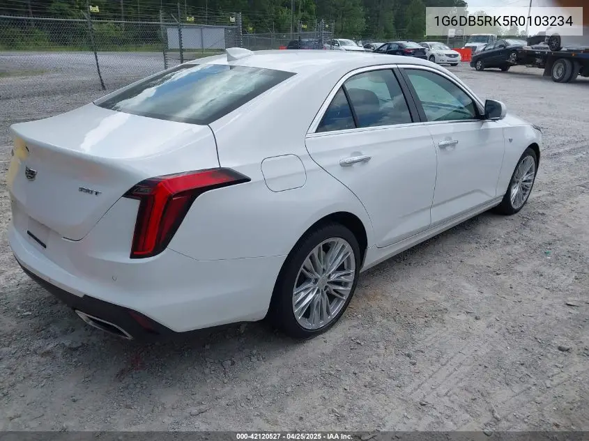 2024 Cadillac Ct4 Premium Luxury VIN: 1G6DB5RK5R0103234 Lot: 42120527