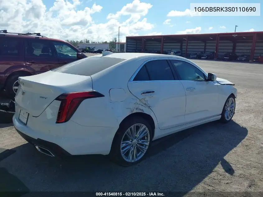 2025 Cadillac Ct4 Premium Luxury VIN: 1G6DB5RK3S0110690 Lot: 41540815