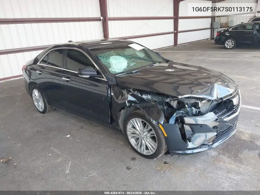 2025 Cadillac Ct4 Premium Luxury Rwd VIN: 1G6DF5RK7S0113175 Lot: 42541874
