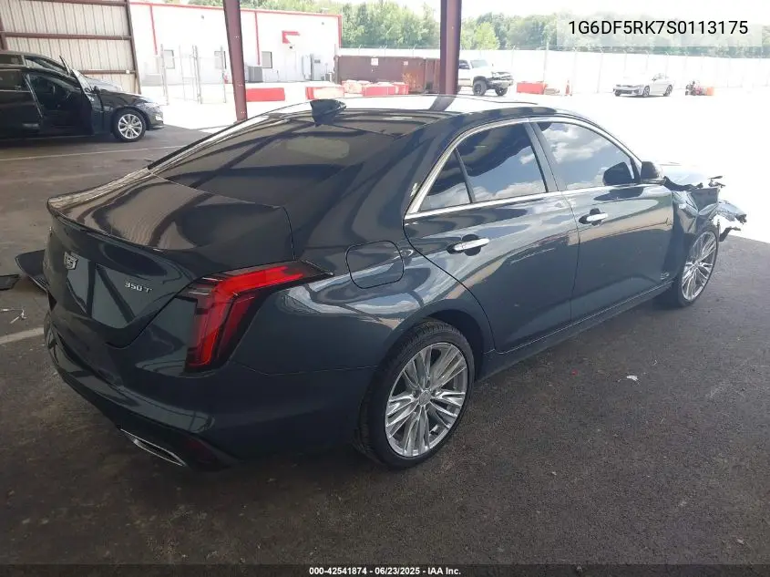2025 Cadillac Ct4 Premium Luxury Rwd VIN: 1G6DF5RK7S0113175 Lot: 42541874