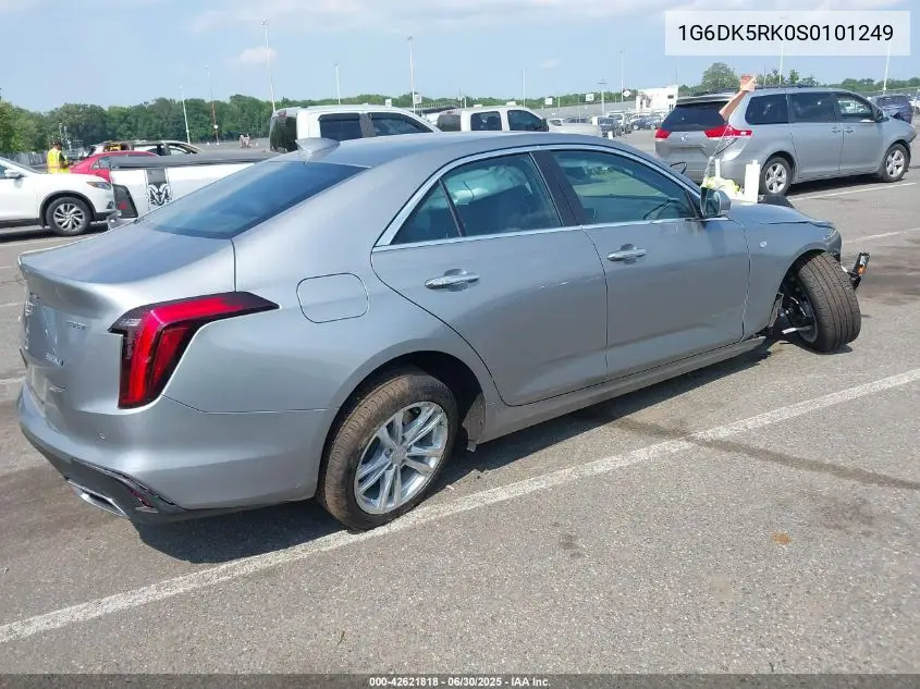2025 Cadillac Ct4 Luxury Rwd VIN: 1G6DK5RK0S0101249 Lot: 42621818