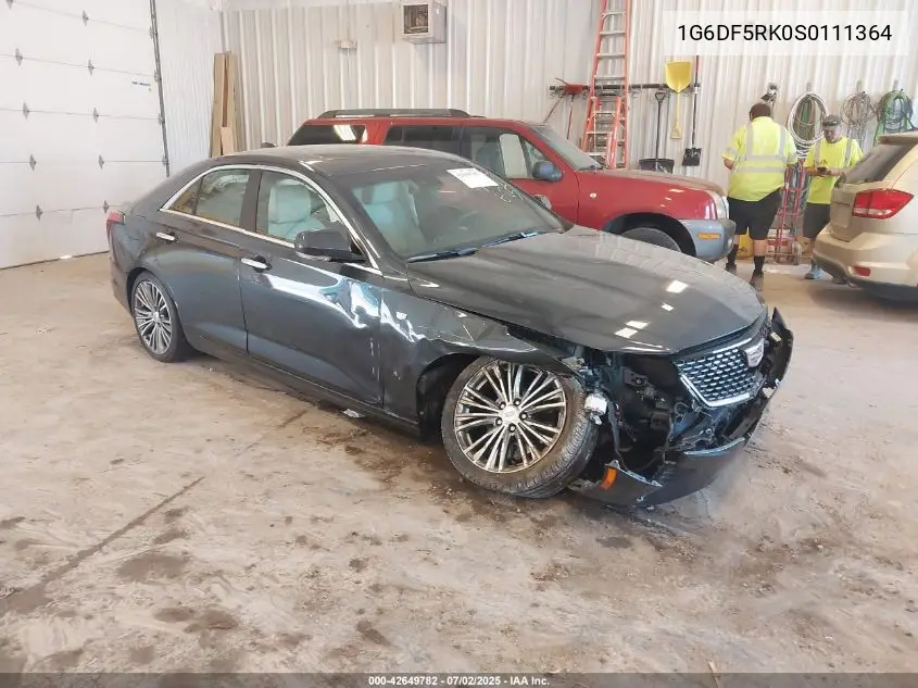 2025 Cadillac Ct4 Premium Luxury Rwd VIN: 1G6DF5RK0S0111364 Lot: 42649782