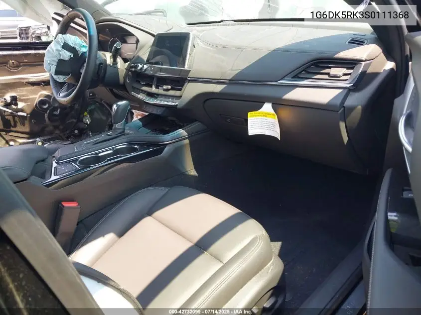 2025 Cadillac Ct4 Luxury Rwd VIN: 1G6DK5RK3S0111368 Lot: 42732099