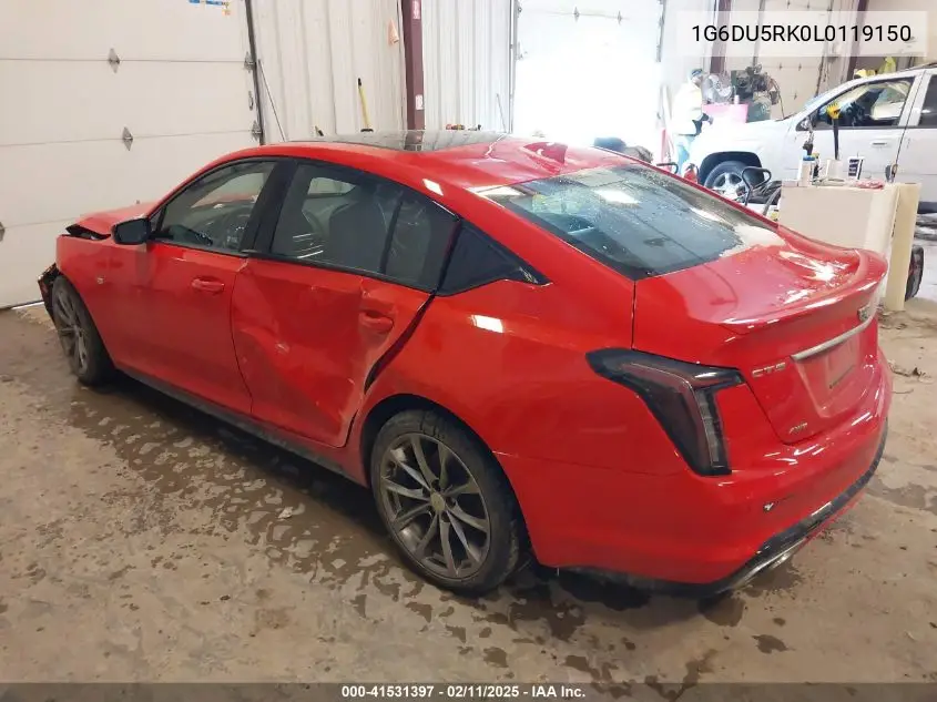 2020 Cadillac Ct5 Sport VIN: 1G6DU5RK0L0119150 Lot: 41531397