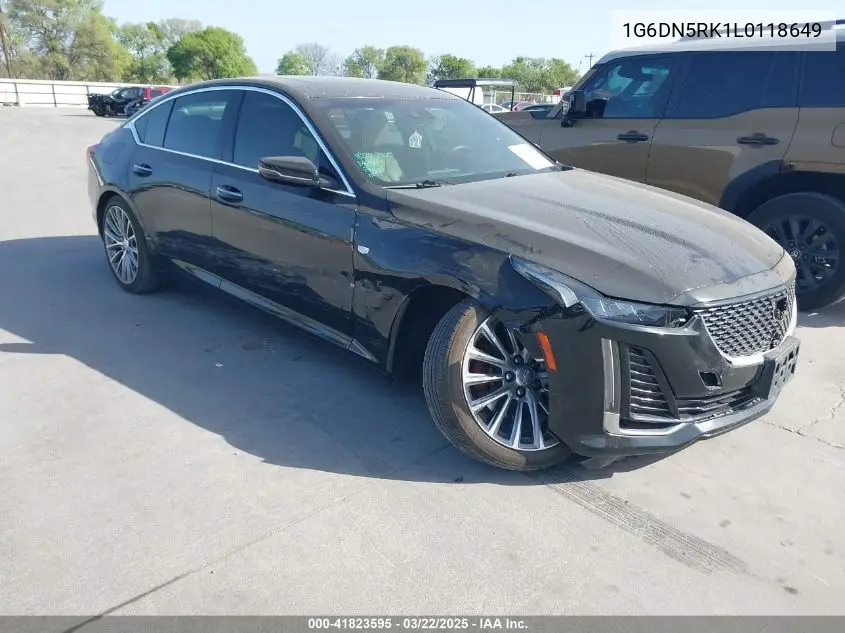 2020 Cadillac Ct5 Premium Luxury VIN: 1G6DN5RK1L0118649 Lot: 41823595