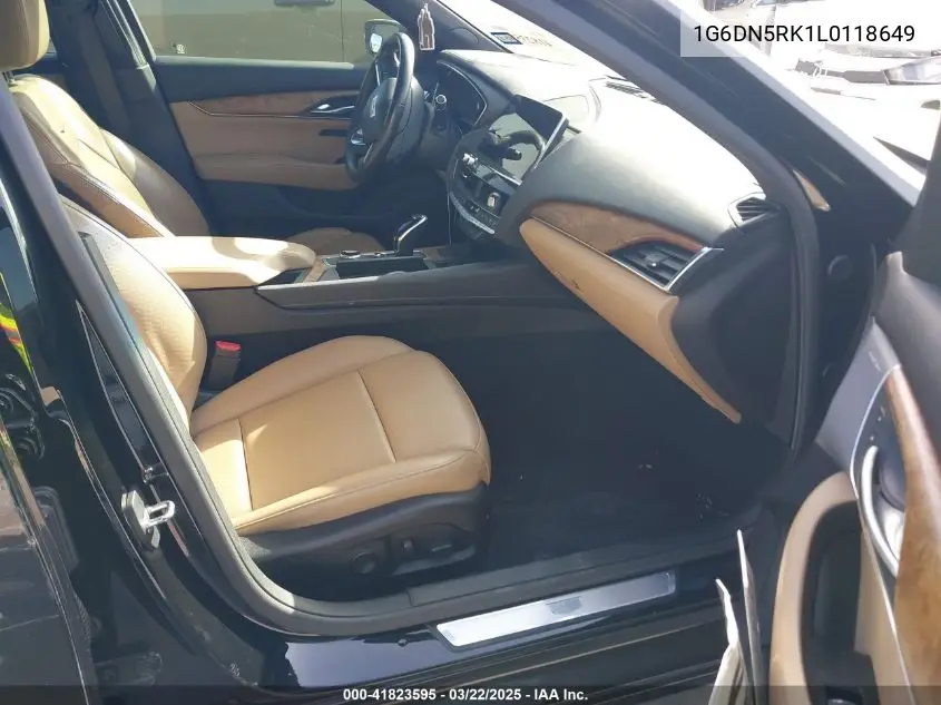 2020 Cadillac Ct5 Premium Luxury VIN: 1G6DN5RK1L0118649 Lot: 41823595