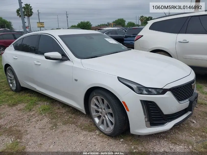 2020 Cadillac Ct5 Luxury VIN: 1G6DM5RK3L0146892 Lot: 41928395