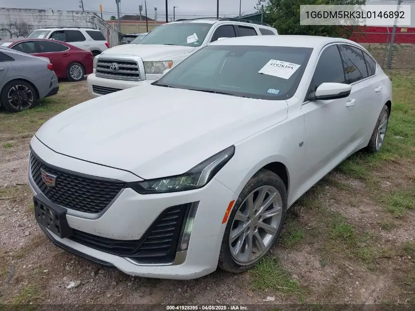 2020 Cadillac Ct5 Luxury VIN: 1G6DM5RK3L0146892 Lot: 41928395