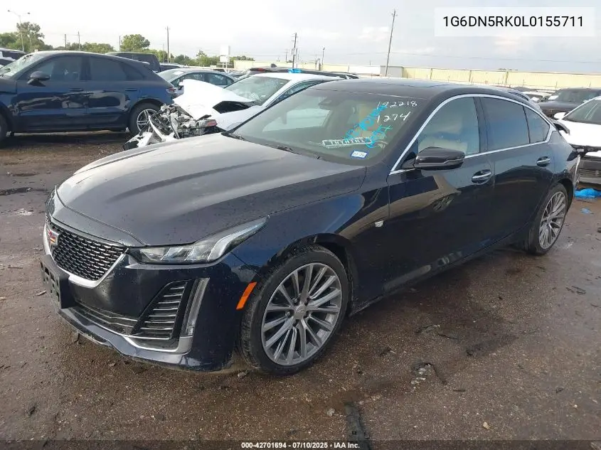 2020 Cadillac Ct5 Premium Luxury VIN: 1G6DN5RK0L0155711 Lot: 42701694