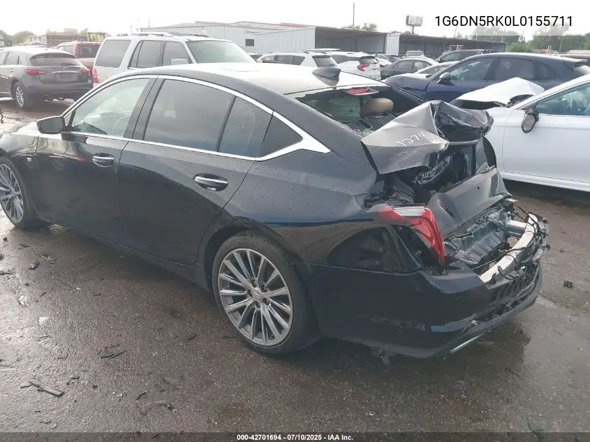 2020 Cadillac Ct5 Premium Luxury VIN: 1G6DN5RK0L0155711 Lot: 42701694