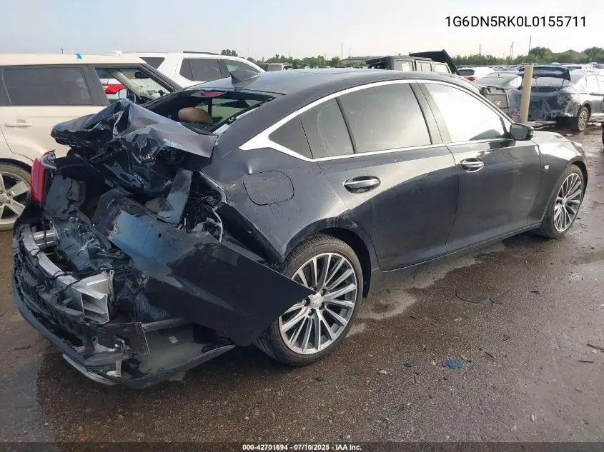 2020 Cadillac Ct5 Premium Luxury VIN: 1G6DN5RK0L0155711 Lot: 42701694