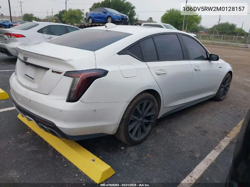 2021 Cadillac Ct5 V-Series VIN: 1G6DV5RW2M0128157 Lot: 41928263