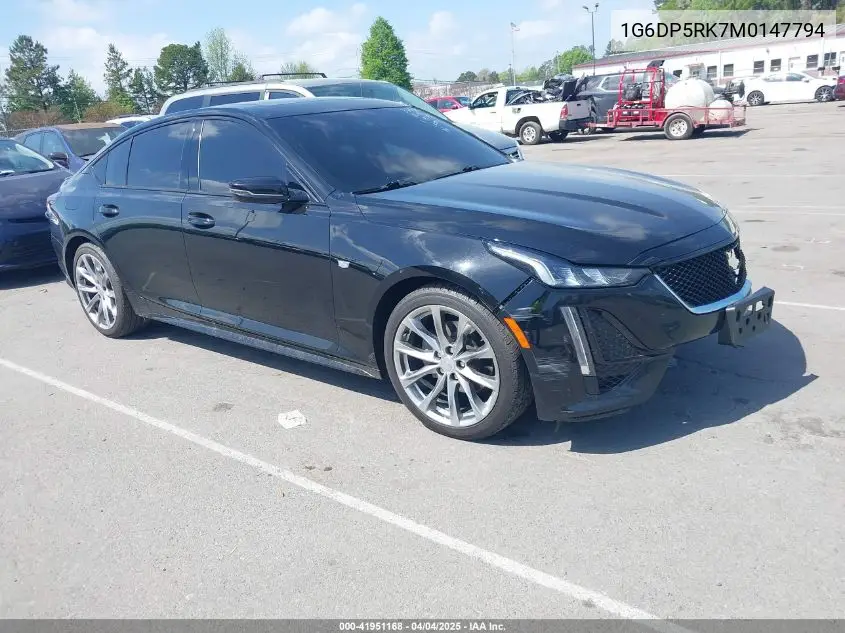 2021 Cadillac Ct5 Sport VIN: 1G6DP5RK7M0147794 Lot: 41951168