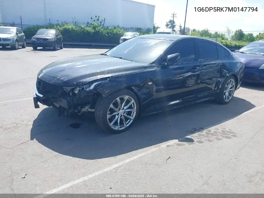 2021 Cadillac Ct5 Sport VIN: 1G6DP5RK7M0147794 Lot: 41951168