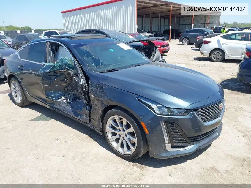 2021 Cadillac Ct5 Luxury VIN: 1G6DW5RKXM0144424 Lot: 41985803