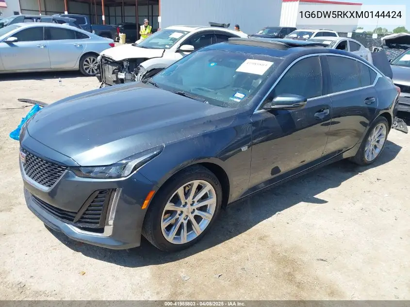 2021 Cadillac Ct5 Luxury VIN: 1G6DW5RKXM0144424 Lot: 41985803