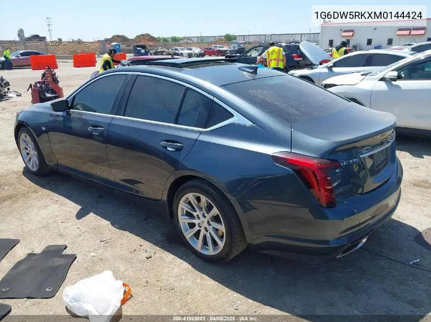 2021 Cadillac Ct5 Luxury VIN: 1G6DW5RKXM0144424 Lot: 41985803