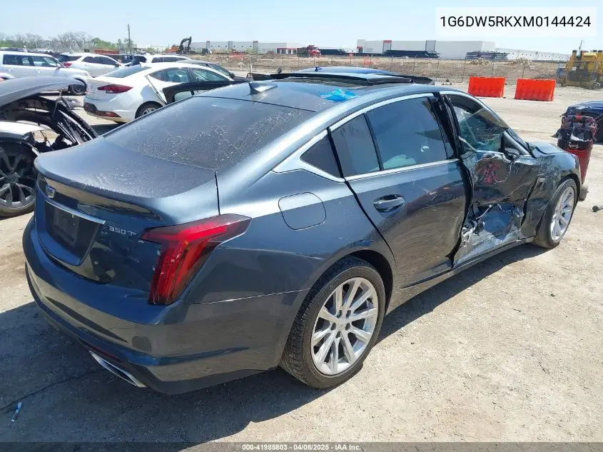 2021 Cadillac Ct5 Luxury VIN: 1G6DW5RKXM0144424 Lot: 41985803