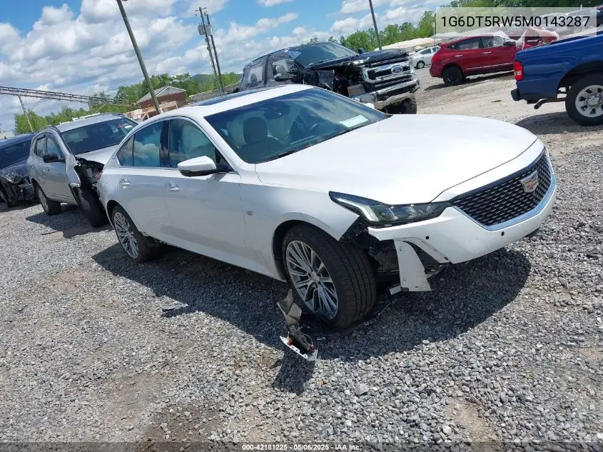 2021 Cadillac Ct5 Premium Luxury VIN: 1G6DT5RW5M0143287 Lot: 42181225