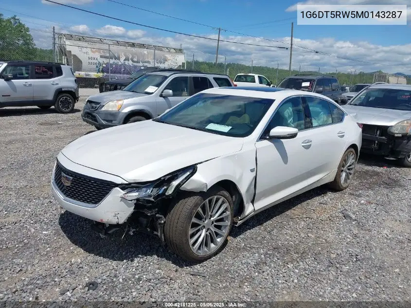 2021 Cadillac Ct5 Premium Luxury VIN: 1G6DT5RW5M0143287 Lot: 42181225