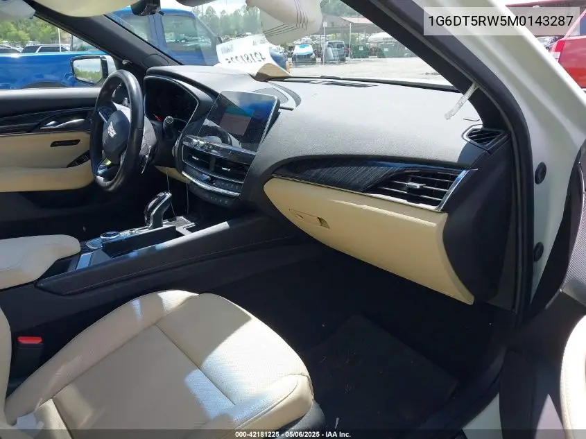 2021 Cadillac Ct5 Premium Luxury VIN: 1G6DT5RW5M0143287 Lot: 42181225