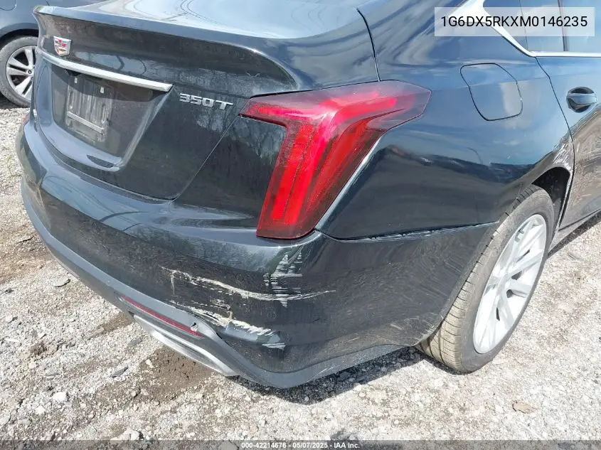 2021 Cadillac Ct5 Luxury VIN: 1G6DX5RKXM0146235 Lot: 42214676