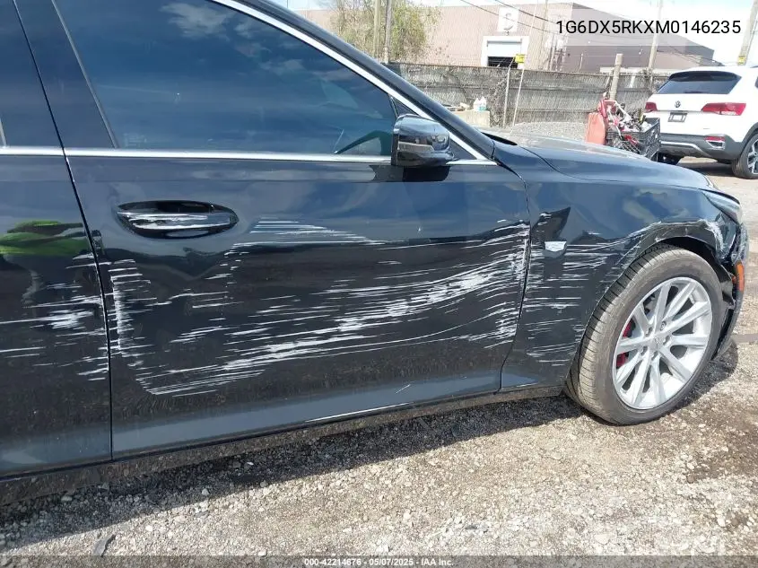 2021 Cadillac Ct5 Luxury VIN: 1G6DX5RKXM0146235 Lot: 42214676