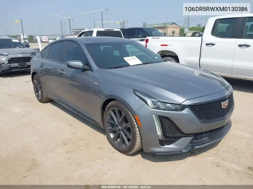 2021 Cadillac Ct5 V-Series VIN: 1G6DR5RWXM0130386 Lot: 42265706