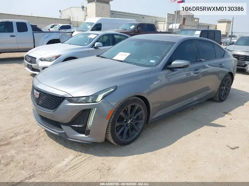 2021 Cadillac Ct5 V-Series VIN: 1G6DR5RWXM0130386 Lot: 42265706