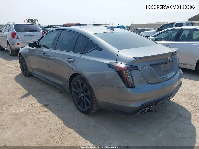 2021 Cadillac Ct5 V-Series VIN: 1G6DR5RWXM0130386 Lot: 42265706