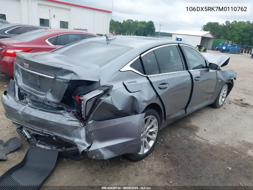2021 Cadillac Ct5 Luxury VIN: 1G6DX5RK7M0110762 Lot: 42426744