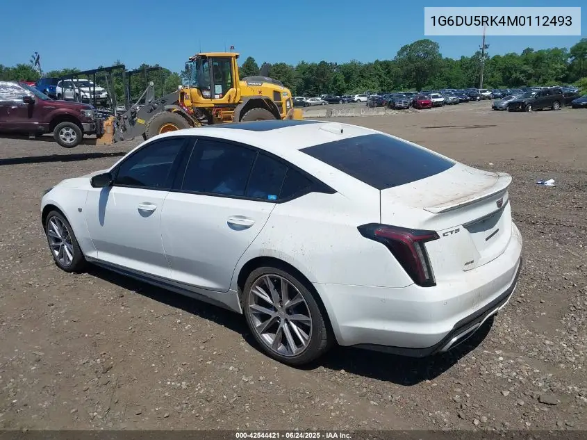 2021 Cadillac Ct5 Sport VIN: 1G6DU5RK4M0112493 Lot: 42544421