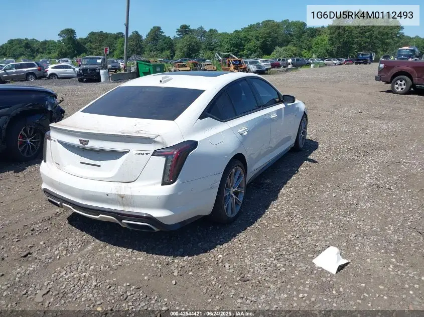 2021 Cadillac Ct5 Sport VIN: 1G6DU5RK4M0112493 Lot: 42544421
