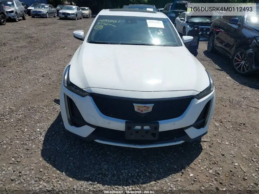 2021 Cadillac Ct5 Sport VIN: 1G6DU5RK4M0112493 Lot: 42544421