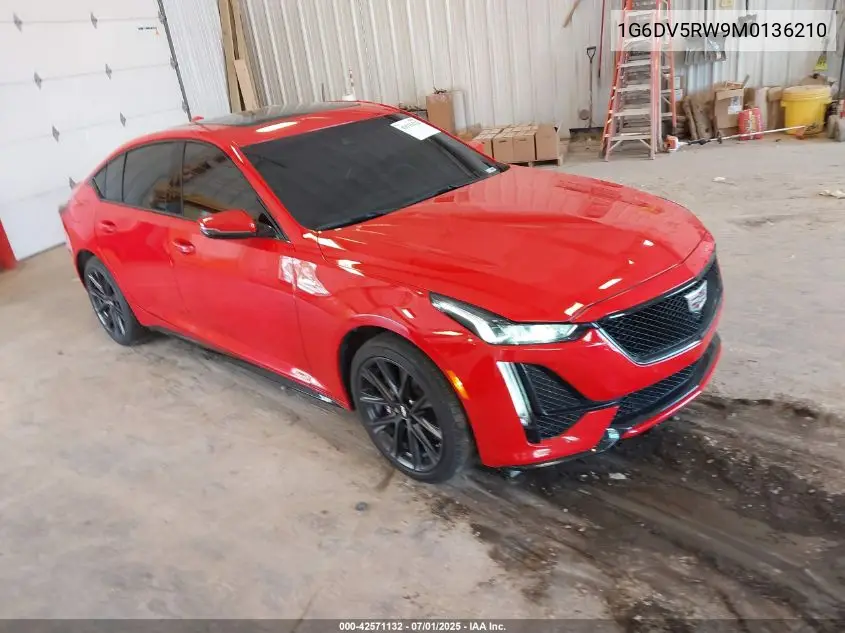 2021 Cadillac Ct5 V-Series VIN: 1G6DV5RW9M0136210 Lot: 42571132