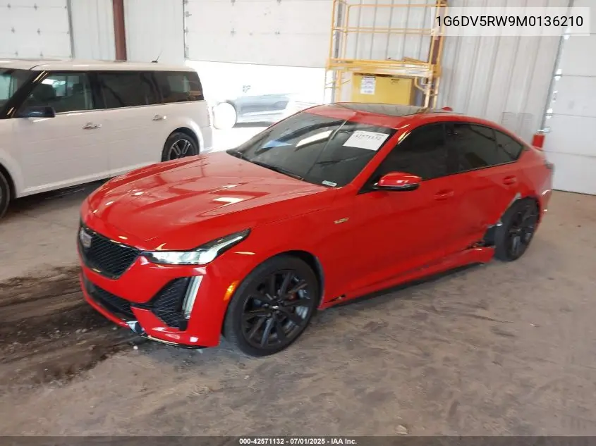 2021 Cadillac Ct5 V-Series VIN: 1G6DV5RW9M0136210 Lot: 42571132