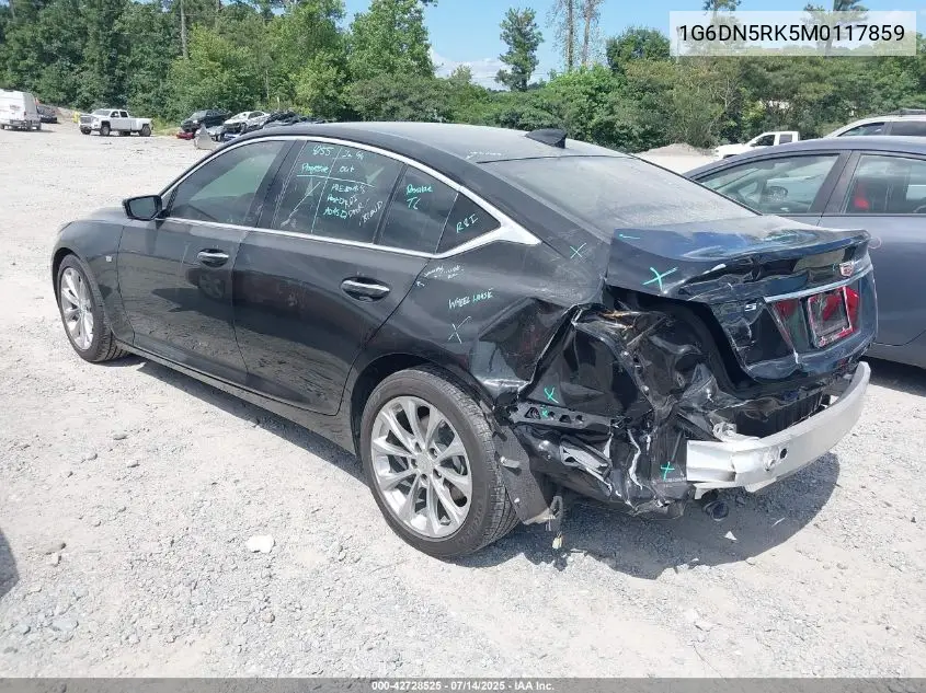 2021 Cadillac Ct5 Premium Luxury VIN: 1G6DN5RK5M0117859 Lot: 42728525