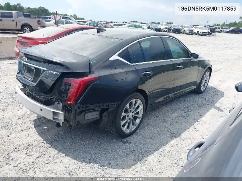 2021 Cadillac Ct5 Premium Luxury VIN: 1G6DN5RK5M0117859 Lot: 42728525